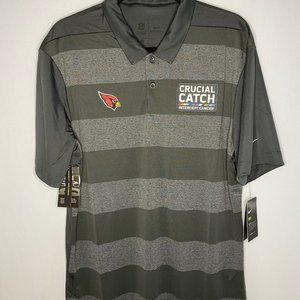 Nike Dri-Fit Arizona Cardinals Polo Crucial Catch Intercept Cancer Large